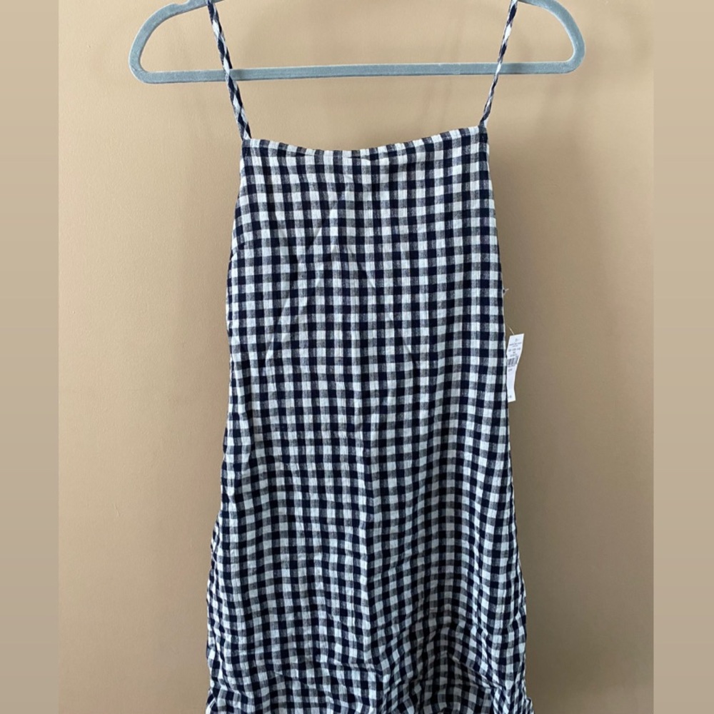Gingham halter a-line dress - AE